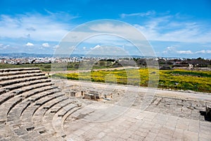 Paphos, Paphos District, Cyprus - The Nea Pahos Amphitheater at the Fabrica Hill photo