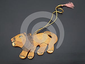 Papie mache leo New Year Christmas toy handmade in India