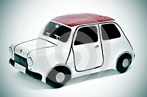 Papier-mache toy car