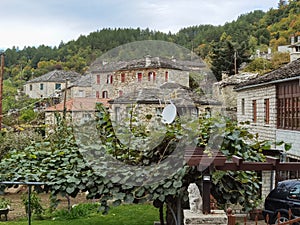 Papigo village in ioannina perfecture greece traditional greek village in autumn