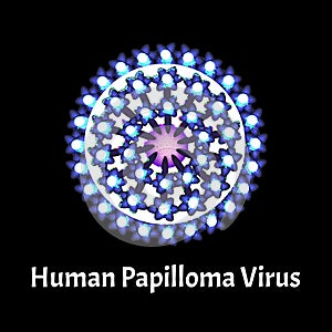 Papilloma is a human virus structure. Papilloma virus infection. Sexually transmitted diseases. Infographics. Vector