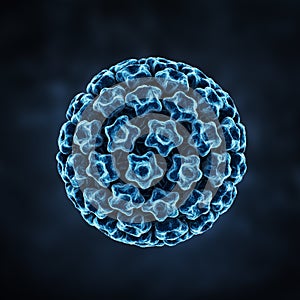 PaPilloma virus on a dark background.