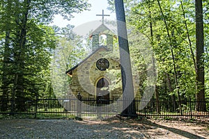 The Papineau family funeral Chapel at the Montebello natural historic site of Canada