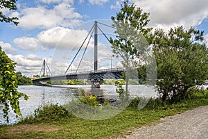 The Papineau-Leblanc Bridge was one of the first cable stayed spans in North America. photo