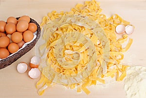 Pappardelle homemade pasta photo