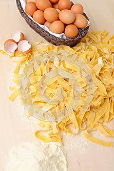 Pappardelle homemade pasta photo