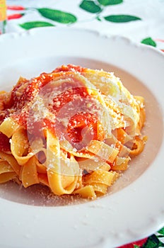 Pappardelle Pasta with Tomato Sauce photo