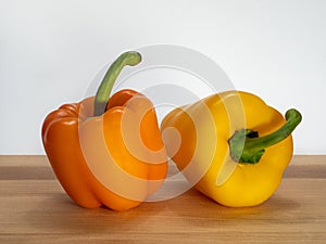 Paprika Capsicum yellow and orange peppers