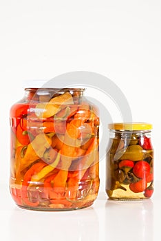 Paprika in jars