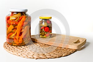 Paprika in jars