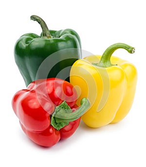 Paprika (pepper bell), red, yellow and green color