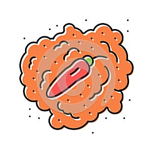 paprika pepper color icon vector illustration photo