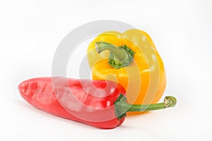 Paprika yellow and red pepper