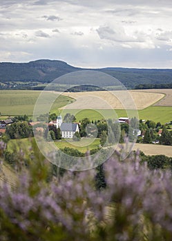 Papstdorf in Sachsen Germany from above