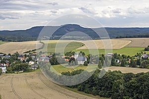 Papstdorf in Sachsen Germany from above