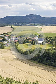 Papstdorf in Sachsen Germany from above