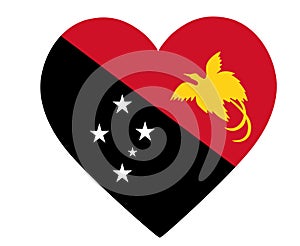 Papua new guinea Flag National Oceania Emblem Heart Icon