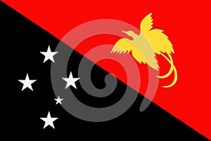 Papua New Guinea Flag Vector Flat Icon