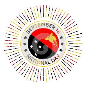 Papua New Guinea national day badge.