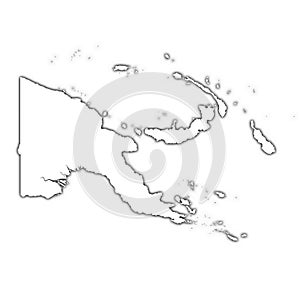 Papua New Guinea outline map