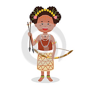 Papua New Guinea People\'s Characters Preparing to Hunt