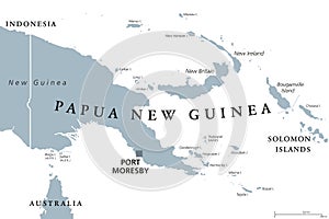 Papua New Guinea political map