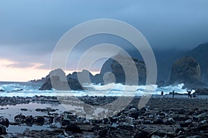 Papuma Beach Waves Stones