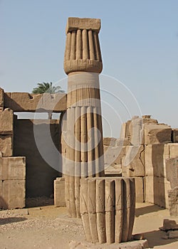 Papyrus Column, Temples of Karnak, Egypt