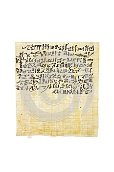 Papyrus containing the anthem of Sekhmet-Bast, daughter of Ra Egyptian Book of the Dead, chapter CLXIV 164 in hieratika