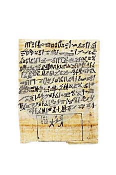 Papyrus containing the anthem of Sekhmet-Bast, daughter of Ra Egyptian Book of the Dead, chapter CLXIV 164 in hieratika