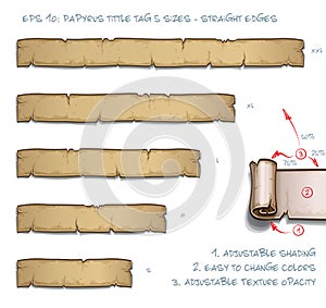 Papyrus Tittle Tag Five Sizes - Straight Edges photo