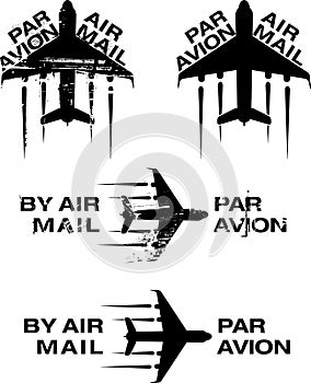 Par Avion Rubber stamp 02