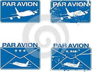 Par Avion Rubber stamp 03