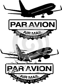 Par Avion Rubber stamp photo