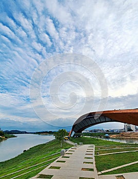 The Par-Sarn, modern Landmark of the Chao Phraya river, Thailand