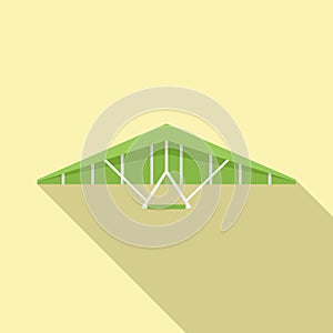 Para glider icon flat vector. Air fly