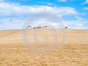 Para gliding at Jockey`s Ridge State Park