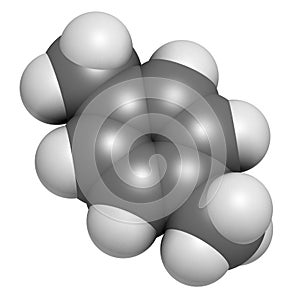 Para-xylene (p-xylene) aromatic hydrocarbon molecule photo