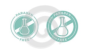 Paraben free healthy cosmetic vector label