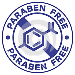 Paraben free icon illustration. Ideal for catalogs, cosmetics