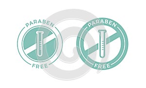 Paraben free vector cosmetic package label photo