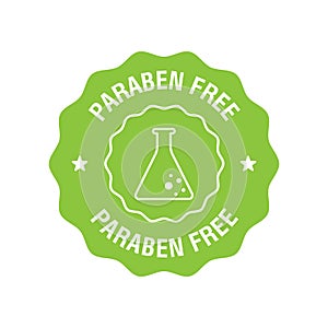 Paraben free label sign or stamp. Vector illustration