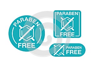 Paraben Free stamp in circle and rectangle shape