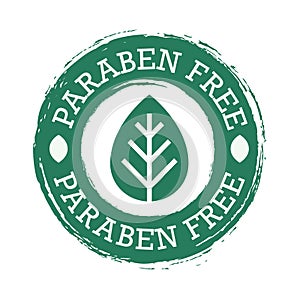 Paraben free vector cosmetic label