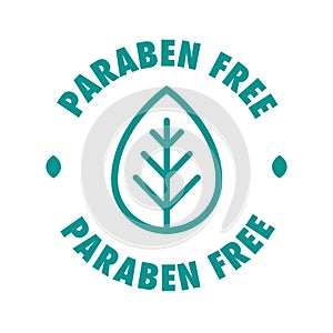 Paraben free vector cosmetic label