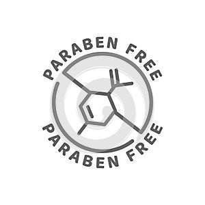 Paraben free vector icon