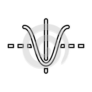 Parabola Icon In Outline Style