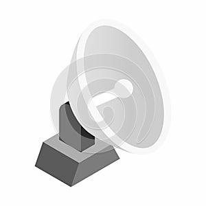 Parabolic aereal 3d isometric icon