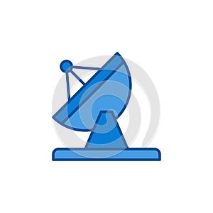 Parabolic Antenna Dish Tower vector concept colored icon