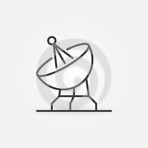 Parabolic Antenna Dish Transmitter vector concept icon